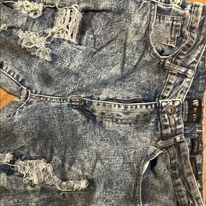Men's Distressed Skinny Jeans - Blue